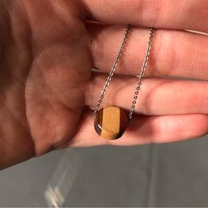 SOLD MCRI:Handmade wooden necklace charm